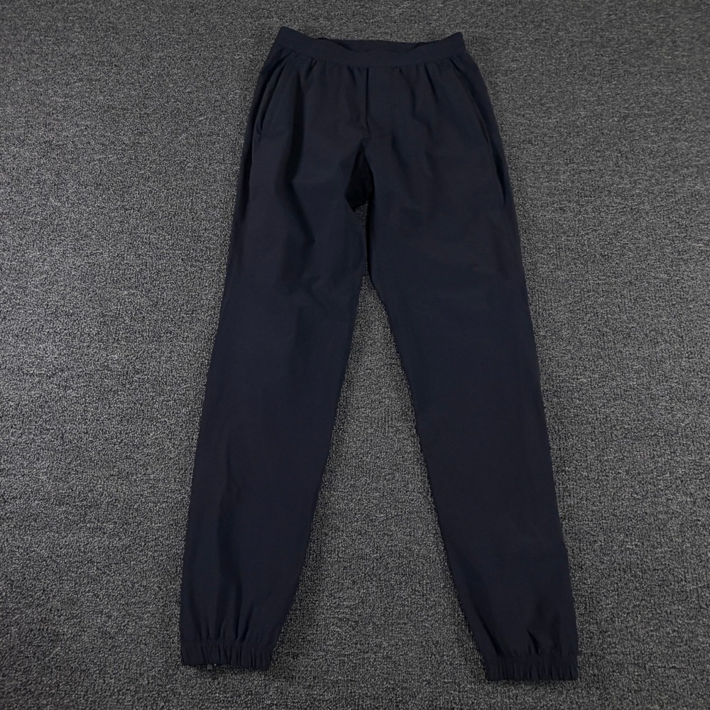 Lululemon Joggers Women 4 Surge Reflective Ankle Zip Black Active EUC